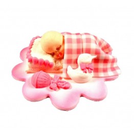 Śpiący bobas różowy-dziewczynka