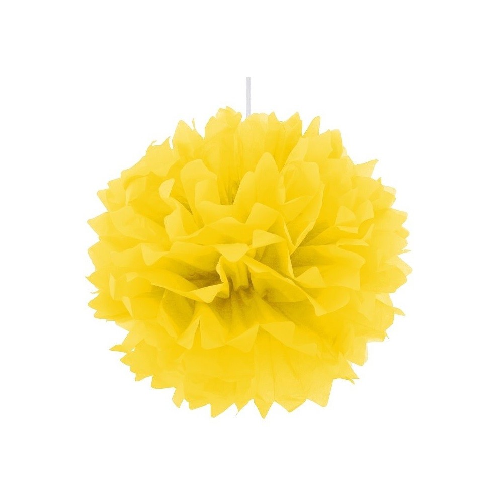 Pompon dekoracyjny Żółty-40 cm