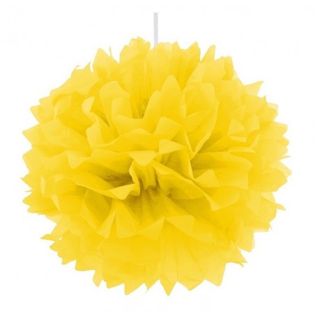 Pompon dekoracyjny Żółty-40 cm